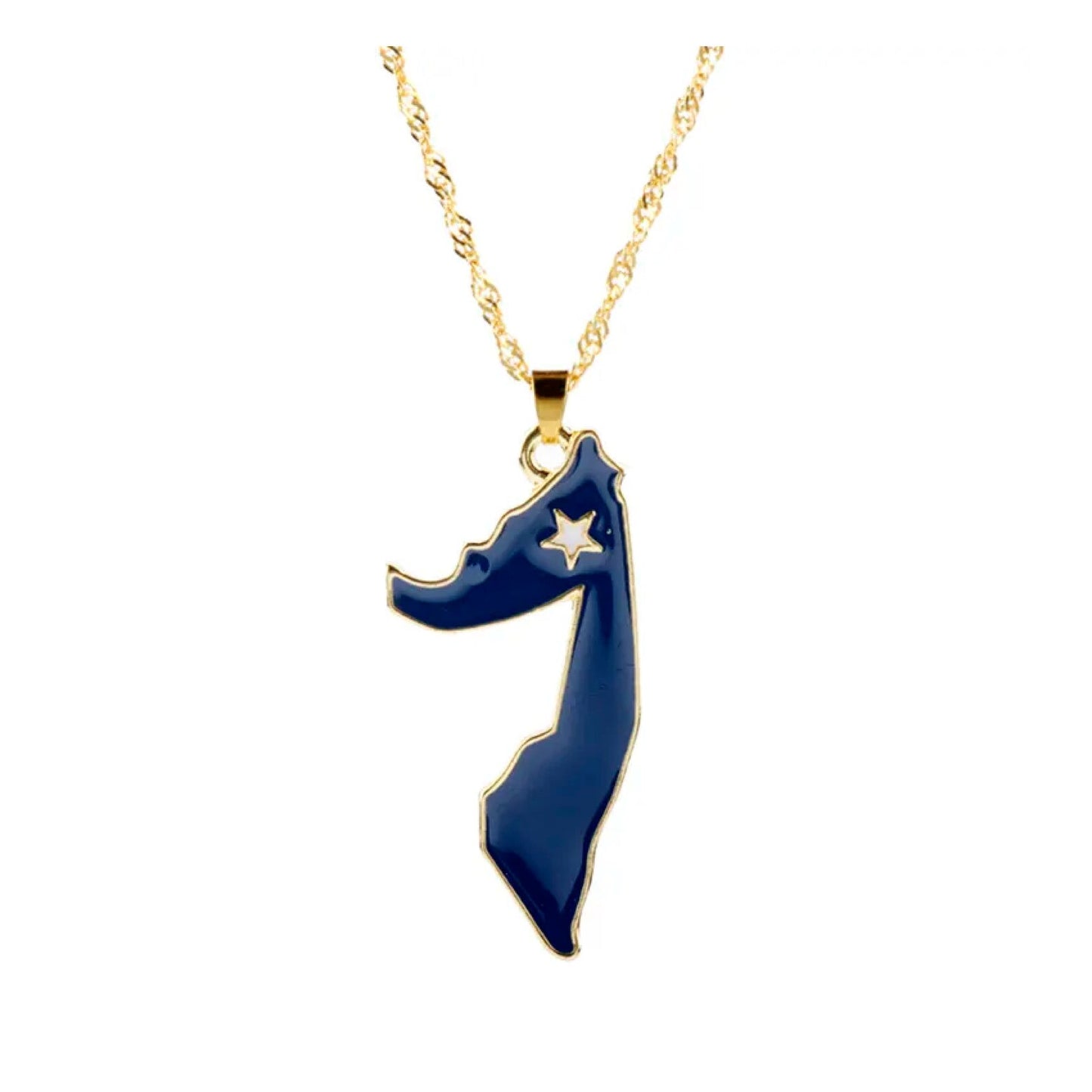 Somalia Map Flag Enamel Pendant Necklace | High-quality African and Caribbean inspired by Jewellery and accessories | African Jewellery | Caribbean jewellery | Afro-Caribbean accessories | African jewelry