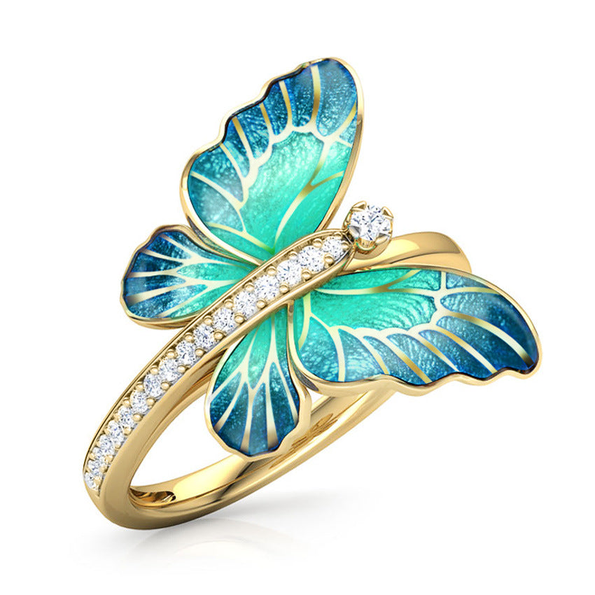 Gold plated Butterfly Wing adjustable Ring | High-quality African and Caribbean inspired by Jewellery and accessories | African Jewellery | Caribbean jewellery | Afro-Caribbean accessories | African jewelry