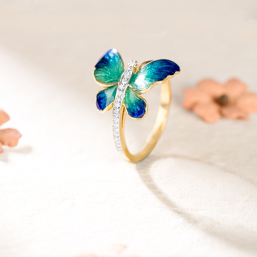 Gold plated Butterfly Wing adjustable Ring | High-quality African and Caribbean inspired by Jewellery and accessories | African Jewellery | Caribbean jewellery | Afro-Caribbean accessories | African jewelry